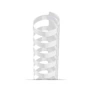 White Plastic 24 Ring Legal Binding Combs Image 1