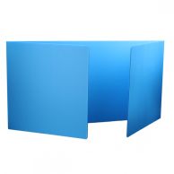 12" x 48" Blue Corrugated Plastic Study Carrels Image 1