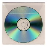 5-1/8 Inch x 5-1/2 Inch Clear Vinyl Adhesive Back CD Holders w/ Flap - 100pk Image 1