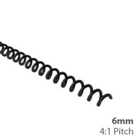 6mm 4:1 Pitch Spiral Binding Coil - 100pk