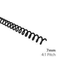 7mm 4:1 Pitch Spiral Binding Coil - 100pk