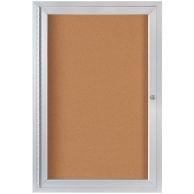 2' x 3' Enclosed Cork Board with Aluminum Frame (1-Door) - 1 EACH