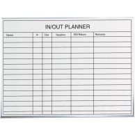 3' x 2' In/Out Staff Dry Erase Board - 1 EACH