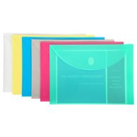 C-Line Assorted Poly XL Envelopes Side Load w/ Velcro Closure - 36pack Image 1