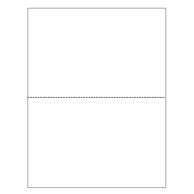 8.5 x 11 Cardstock Single Horizontal Perforated in 2 Equal Parts - 250 Sheets Image 1