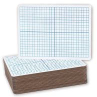 9" x 12" XY Axis Grid/Plain Two-Sided Dry Erase Lap Boards Image 1