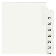 Avery 26-50 White Legal 11 x 8.5 Avery Style Collated Dividers - 01331 Image 2