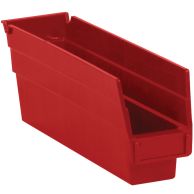 Red Plastic Shelf Bin Boxes