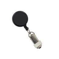 Black Max Label Round Badge Reel with Card Clamp Image 1