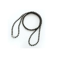 Black Plastic Beaded Neck Chain - 36 Inch Image 1