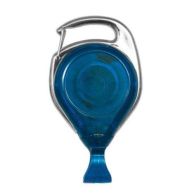 Blue Translucent Pro-Reel Carabiner Style Badge Reel - 100pk Image 1