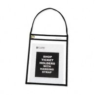 C-Line Clear Shop Ticket Holders with Hanging Strap - 15pk Image 1