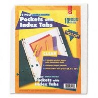 Cardinal Clear Poly Ring Binder Double Pockets with 5 Tabs - 24pk Image 1