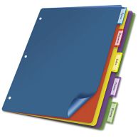 Cardinal Multi-Color 5 Tab Poly Divider - 4pk Image 1
