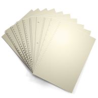 Cream Exact Offset Opaque 24lb Punched Binding Paper Image 1