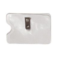 Credit Card Size Horizontal Side Load Badge Holders w/ Clips - 100pk