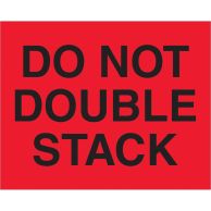 Do Not Double Stack (Fluorescent Red) Labels