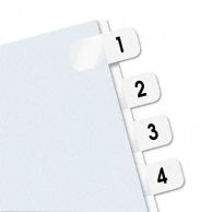 Easy-to-Read 1-10 tab Self-Stick Side-Mount Plastic Tabs Image 1