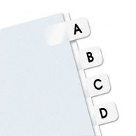 Easy-to-Read A-Z tab Self-Stick Side-Mount Plastic Tabs Image 1