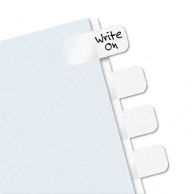 Easy-to-Read Blank Self-Stick Side-Mount Plastic Tabs-416pk Image 1
