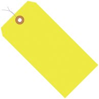 Fluorescent Yellow 13 Pt. Shipping Tags - Pre-Wired - 1000pk