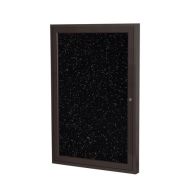 Ghent 24 Inchx18 Inch 1-Door Rubber Tackboard w/ Alum. Frame - Speckled2 Image 1