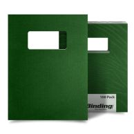 Dark Green Linen 8.5 Inch x 11 Inch Covers With Windows Image 1