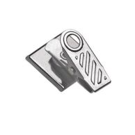Nickel Pressure-Sensitive 1-Hole Clip with Ribbed Face - 100pk