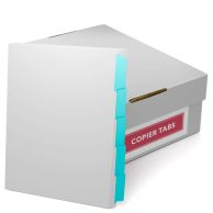 MyBinding 90lb Cut Straight Collated Copier Tabs With Blue Mylar - 1 Carton Image 1