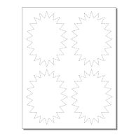 Print Your Own 4-Up Starburst - 250 Sheets Image 1