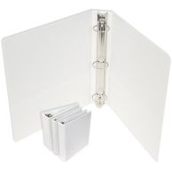 Standard White Round Ring Clear View Binders Image 1
