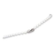 White Colored Plastic 30 Inch 2.5mm Beaded Neck Chains - 500pk Image 1