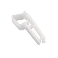 White One Piece "Uni-Clip" Ribbed Thumb-Grip Clips - 100pk