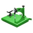 A green HIX Green Hobby Lite® Manual Swing-Away Press with a 9" x 12" platen, featuring a compact design and adjustable swing-arm mechanism for precise pressing.