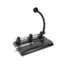 Black Master 1340PB Hole Punch by Martin Yale with a durable metal design and three adjustable punching heads.