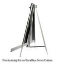 A freestanding kit designed for use with Keencut SteelTrak 65", Excalibur 1000X, Excalibur 3S, and 5000 cutters, featuring a sturdy aluminum tripod structure supporting the cutting tool.