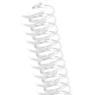 Close-up of a Clear 4:1 Pitch Plastic Spiral Binding Coil showing its translucent finish and coiled structure.