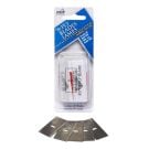 Replacement Blades for Logan 5000 8-Ply Mat Cutter in a 20-pack, shown in original packaging with individual razor blades displayed.