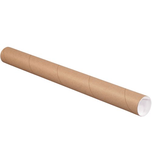 Buy 2 x 24 Kraft Mailing Tubes with Caps - 6/Case (53BXPP2024KRP6)