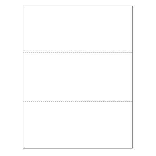 Buy 8.5 x 11 Cardstock Double-Perforated in 3 Equal Parts - 250 Sheets  (ZAPMBF-267VB)
