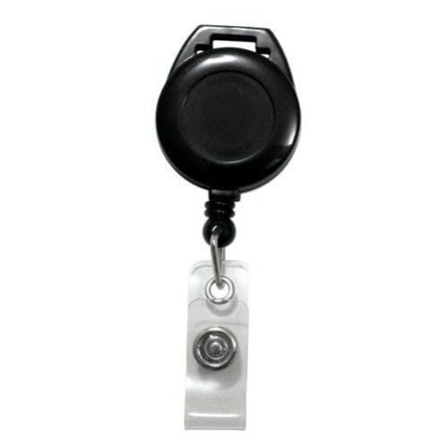 Buy Black Lanyard Badge Reel with Clear Strap - 25pk (2120-7501)
