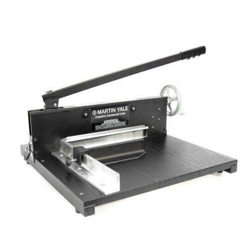 Premier Commercial Stack Paper Cutter, 350 Sheet Capacity, Wood Base