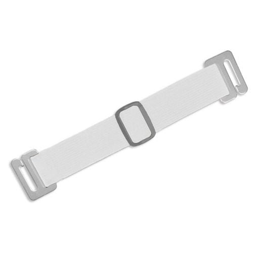 White Adjustable Elastic Arm Band Straps - 100pk