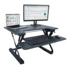 Victor High Rise Height Adjustable Standing Desk with Keyboard Tray (Gray) - DCX710G Image 1