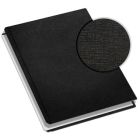 MasterBind 11 x 8.5" Black Classic Linen Hard Covers with Tabs - 20/BX  Image 1