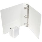 Standard White D-Ring Clear Overlay View Binders Image 1