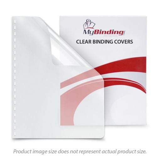 7mil Crystal Clear 8.75" x 11.25" Oversize Binding Covers [CombBind / ZipBind Punched, No Tissue] - 100pk Image 1