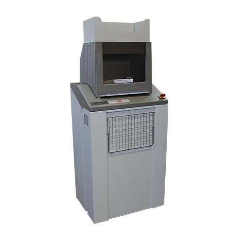 An Intimus H200 CP4 Level P-4 Cross-Cut Paper Shredder with Oiler, featuring a robust design and integrated oiling system for efficient document destruction.