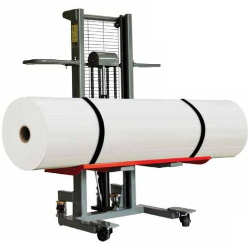 Foster On-A-Roll® Lifter Jumbo (70" Lift Height) designed for handling large rolls of material with ease and precision.