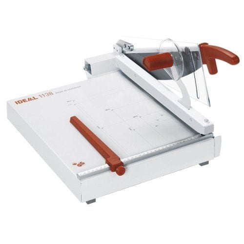 MBM Triumph 1138 15" Manual Tabletop Paper Cutter with ergonomic handle and precise cutting guide.
